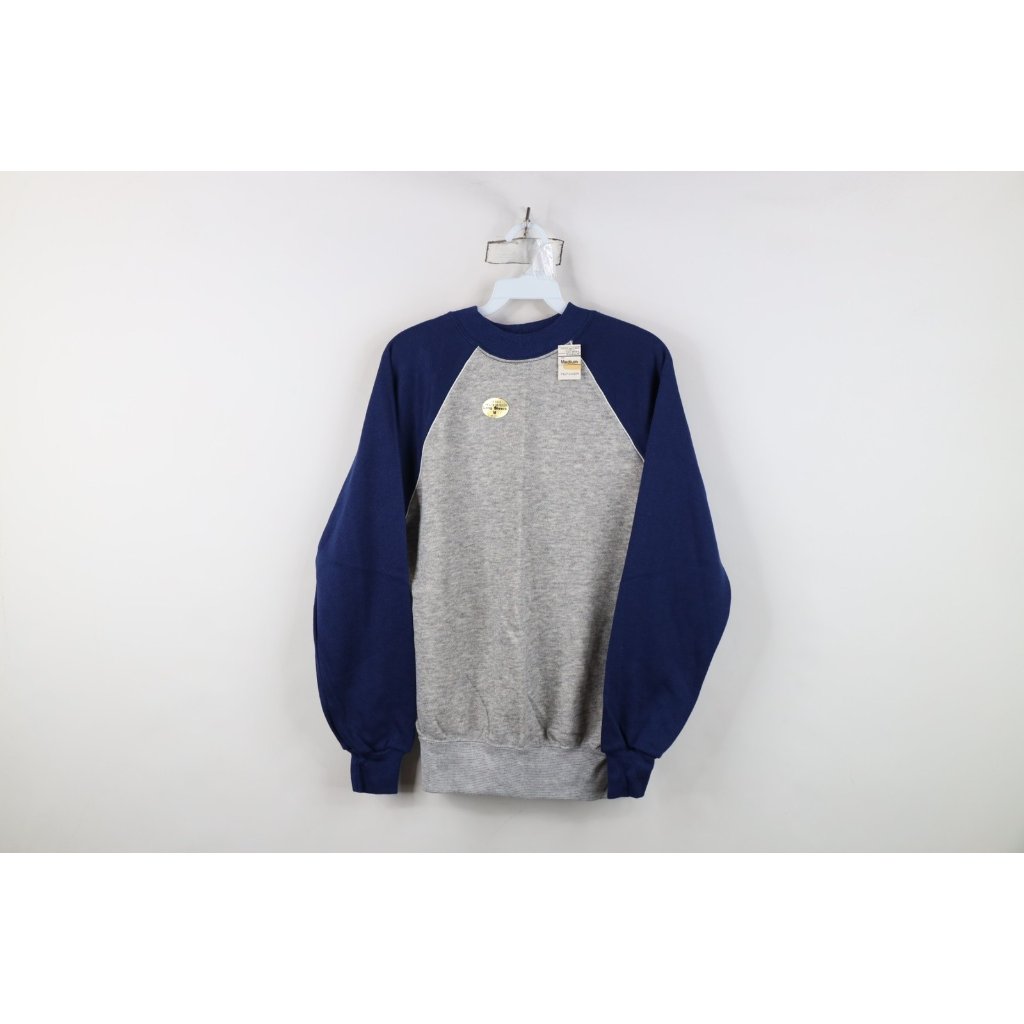 Deadstock Vintage 60s 70s Streetwear Mens M Blank Triblend Raglan Sweatshirt Usa